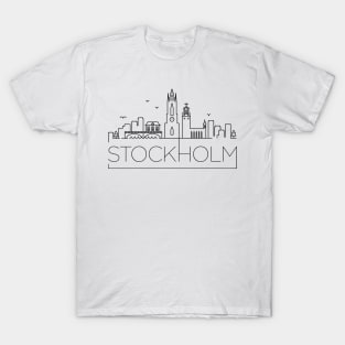 Stockholm Minimal Skyline T-Shirt